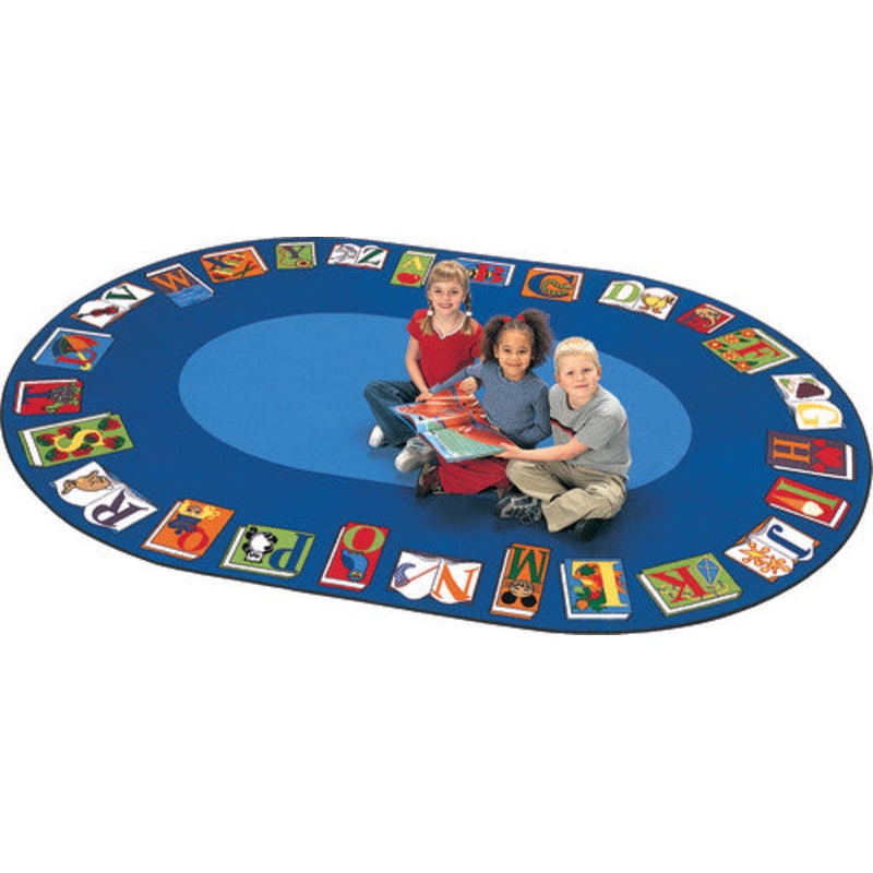 Reading by the Book Seating Rug, 6’9″ x 9’5″ Oval