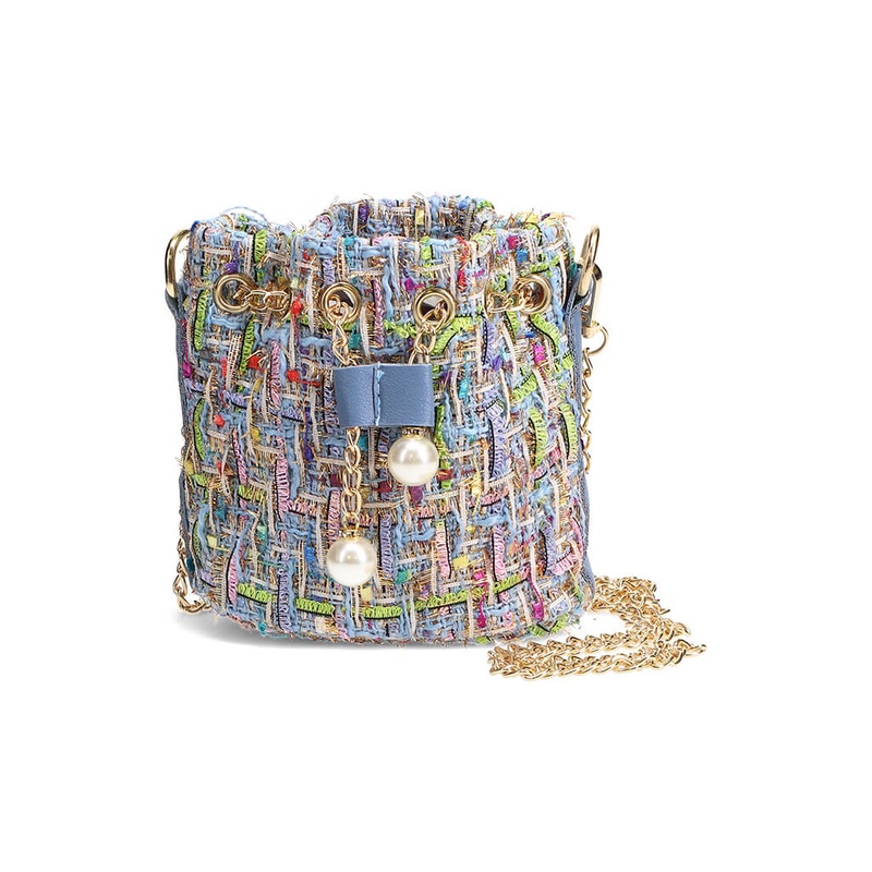 Tweed Drawstring Bag
