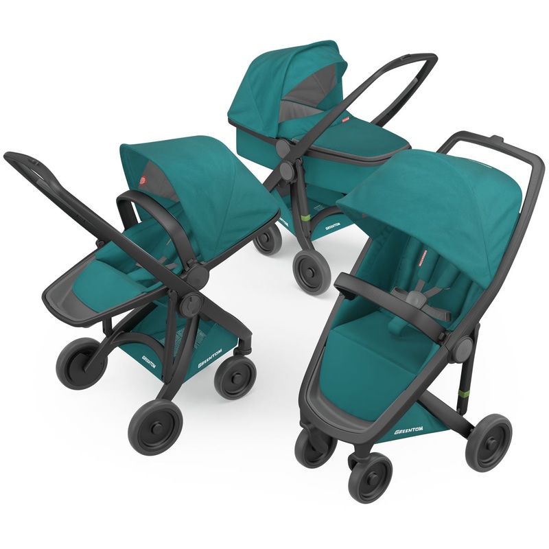Greentom 3 in 1 Stroller – Black/Teal