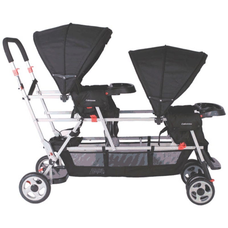 Joovy Big Caboose Stand-On Triple Stroller in Black