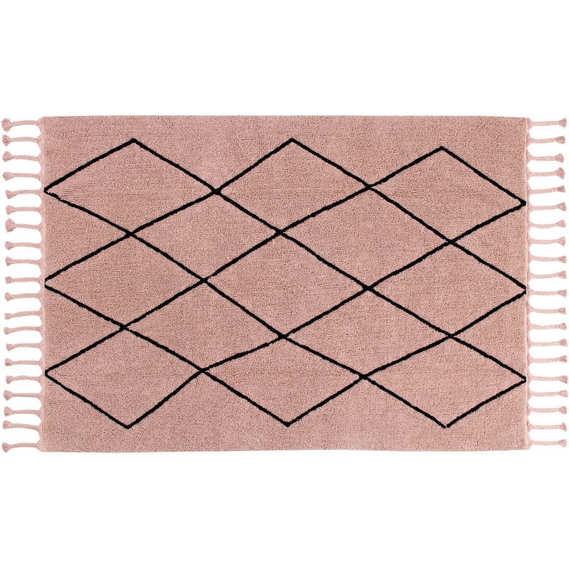 Lorena Canals Bereber Rug – Vintage Nude (4′ 7” x 6′ 7”)