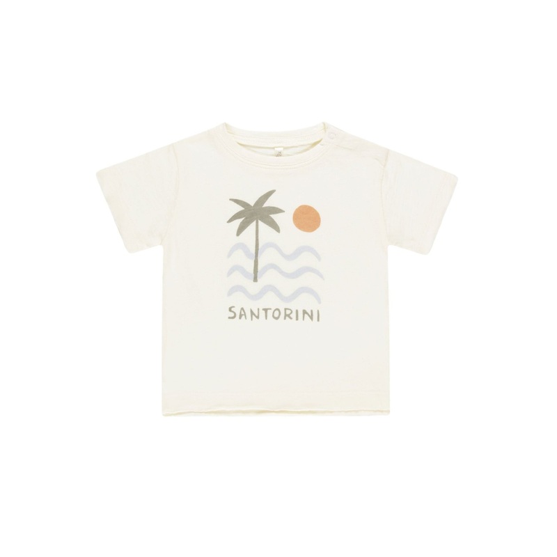 Raw Edge Tee – Santorini