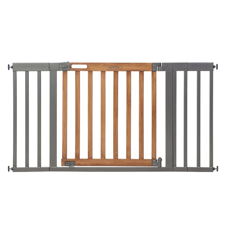 The Thruway 60XW Series Extra Wide Safety Pet and Baby Gate, 36″-60″ Wide – Honey Oak