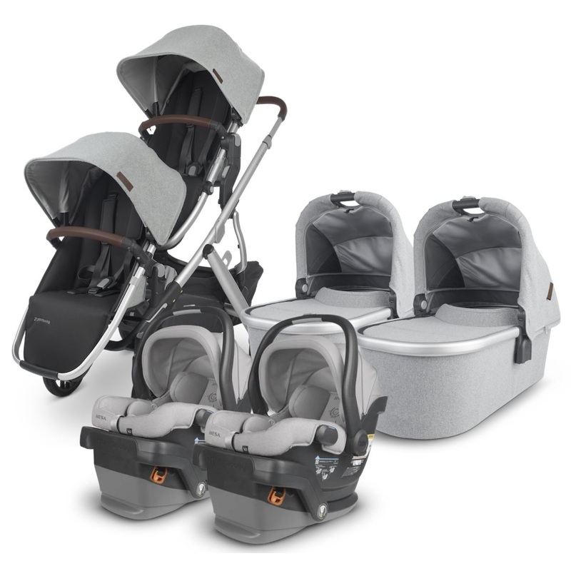 UPPAbaby VISTA V2 Twin Double Stroller + MESA V2 Travel System Bundle – Stella / Stella