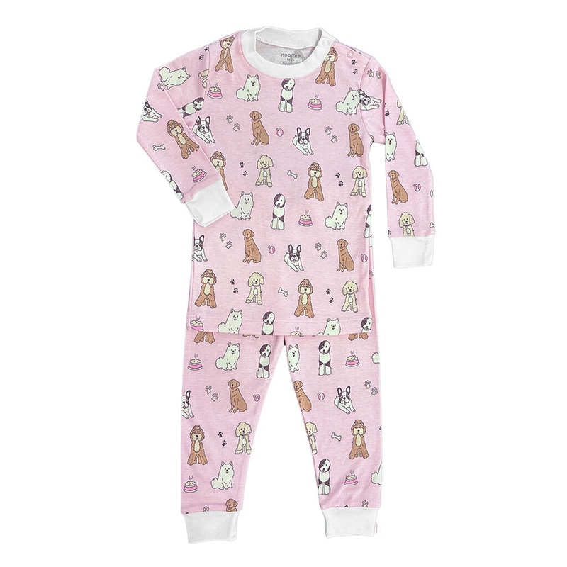 2 Piece Pajamas – Pink Dogs