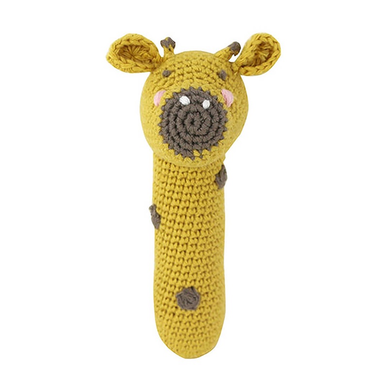 Crochet Stick Rattle Gerald Giraffe