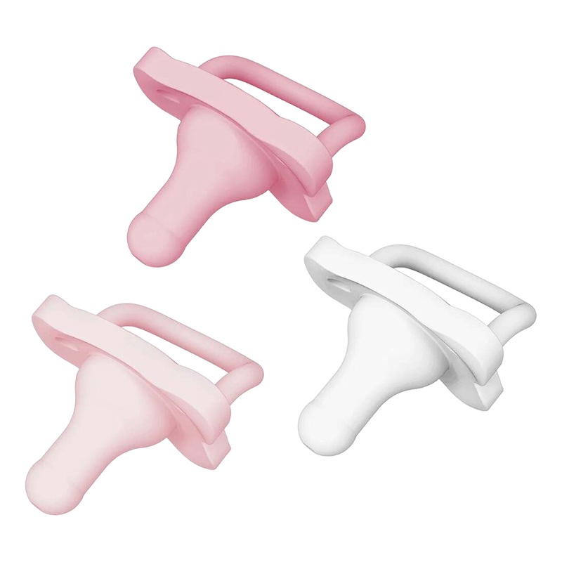 Dr. Brown’s HappyPaci Silicone Pacifier, 3 Pack, White/Pink/Light Pink