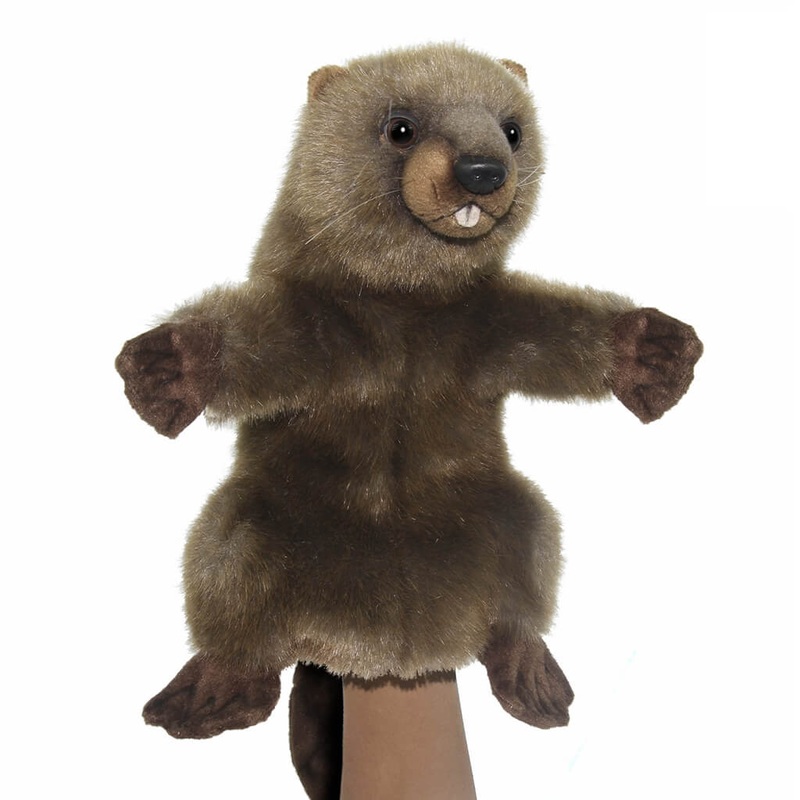HNC Realistic Plush Animal Puppet Beaver