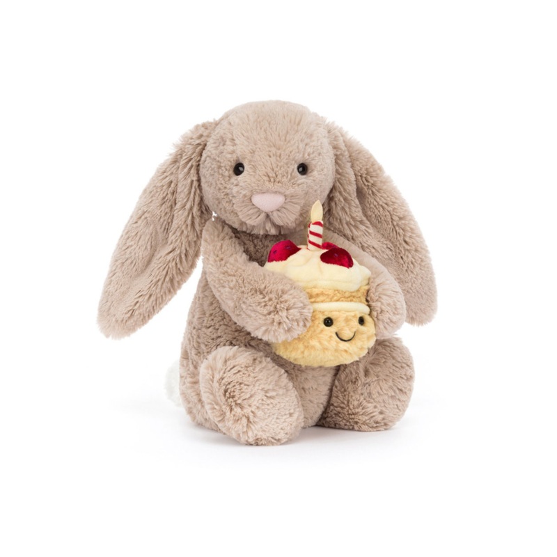 Jellycat Bashful Beige Bunny ‘Birthday’