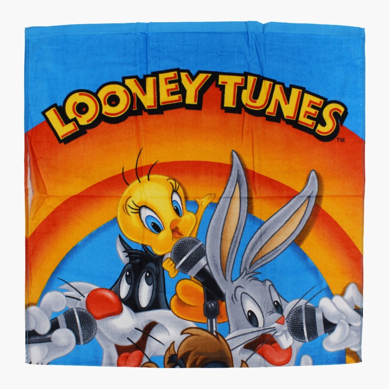Boys Beach Towel  Blue with Looney Tunes Print (70×140 cm)