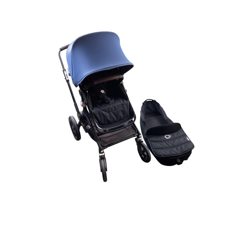 Bugaboo Fox Stroller, Black, Midnight Black, Blue
