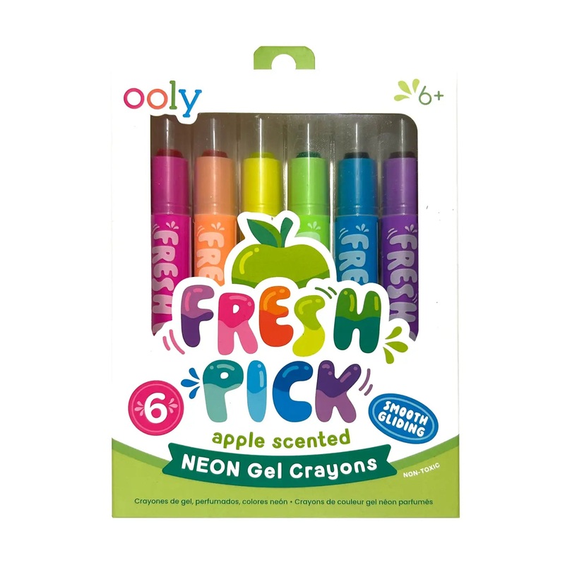 Ooly Fresh Pick Apple Scented Gel Crayons – Set of 6