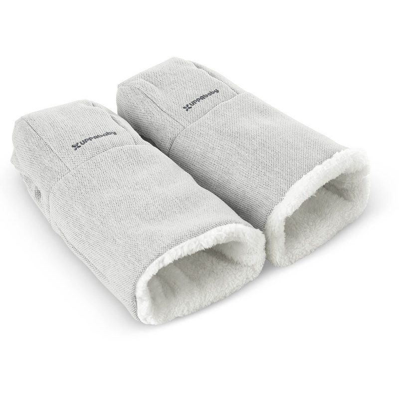 UPPAbaby Cozy Hand Muffs – Anthony (White and Grey Chenille)