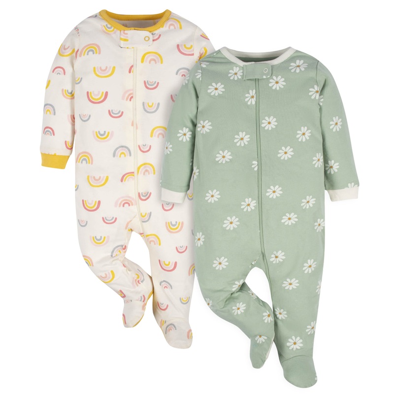 2-Pack Baby Girls Golden Floral Sleep ‘N Plays