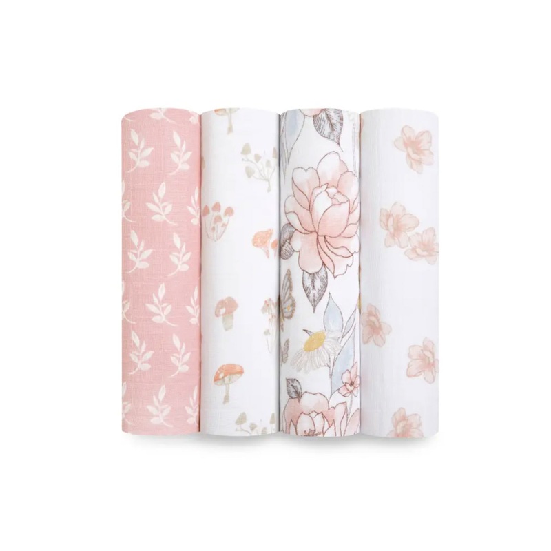 Aden + Anais Organic Muslin Swaddle Blankets – Earthly 4 Pack