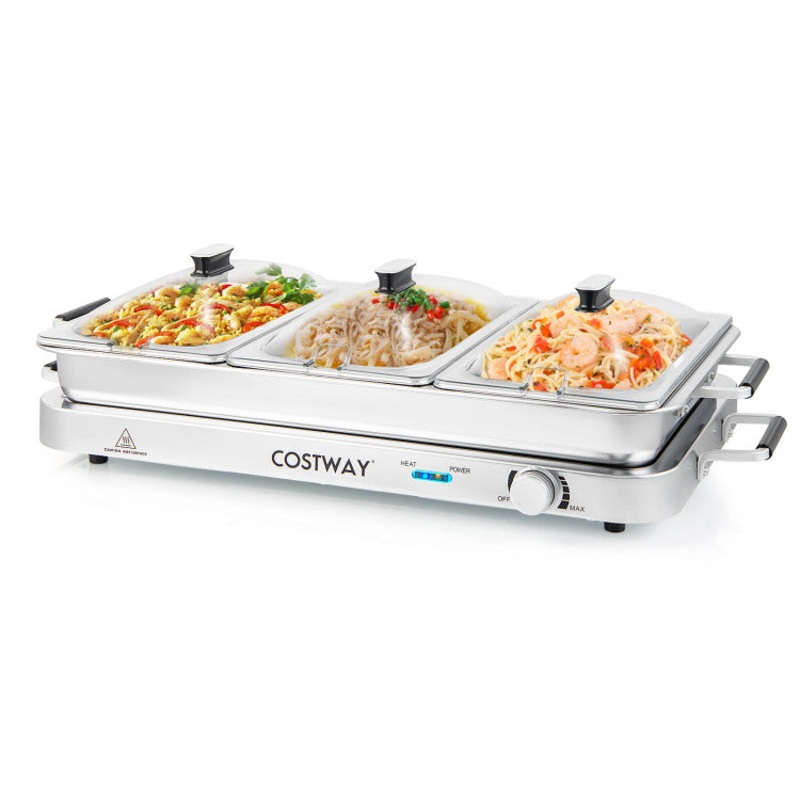 2 in 1 Electric Warming Tray With Temperature Control