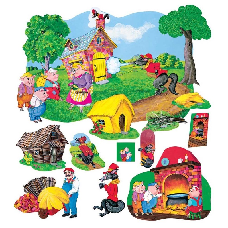 Fairy Tales Flannelboard Set – The Three Pigs