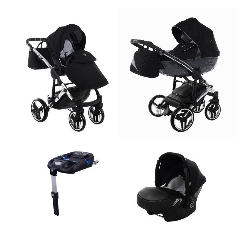 JUNAMA DIAMOND S LINE GREY – 4IN1 (INCLUDES CAR SEAT & ISOFIX BASE)