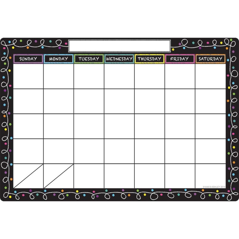 Smart Poly Chart 13″X19″, Chalk Dots With Loops Calendar
