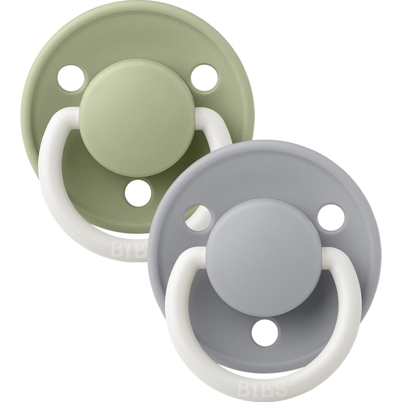 BIBS De Lux Glow 2-Pack | Sage/Cloud
