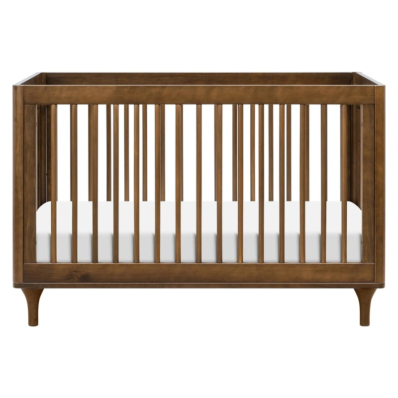 Lolly 3-in-1 Convertible Crib with Toddler Rail – Natural Walnut