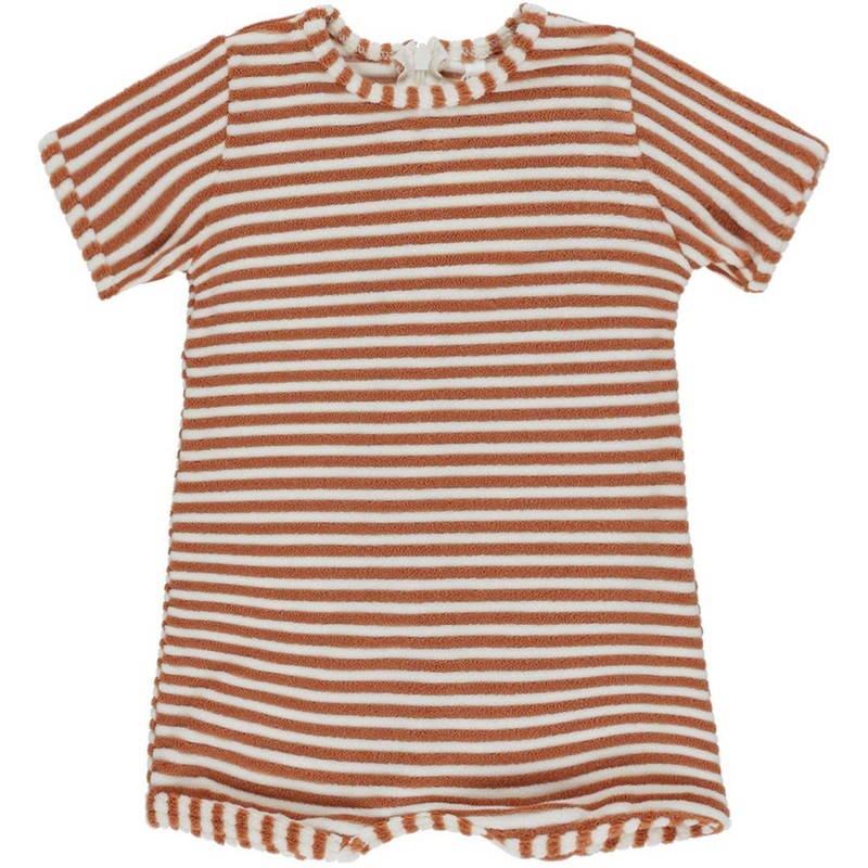 Rylee + Cru Shorty One-Piece || Poppy Stripe