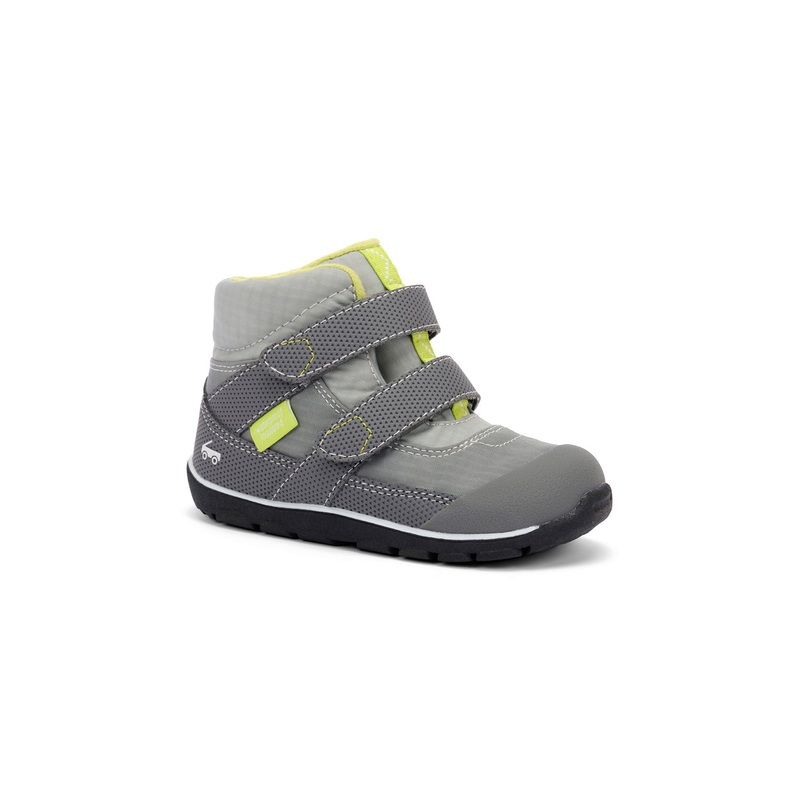See Kai Run Atlas Waterproof/Insulated Boots – Grey/Lime