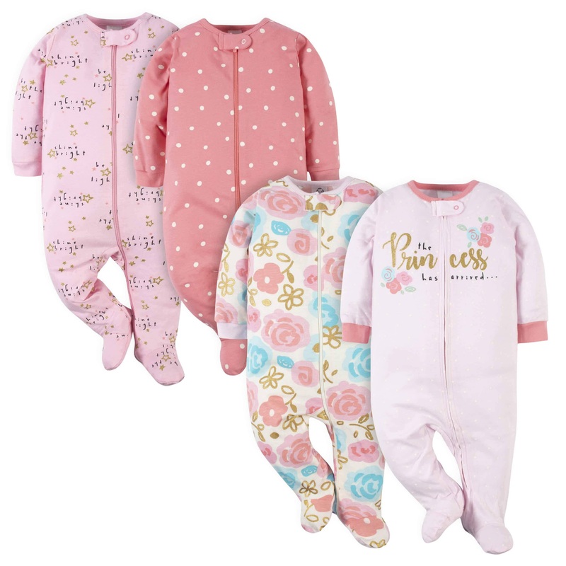 4-Pack Baby Girls Princess Sleep ‘N Plays