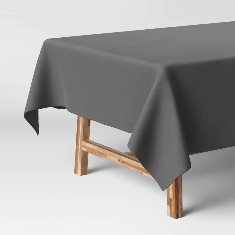 84″ x 60″ Solid Tablecloth Gray