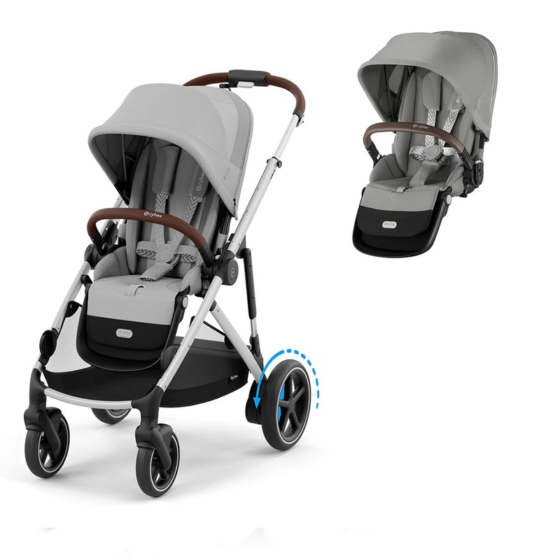 Cybex eGazelle S Double Pushchair (2 seats) – Stone Grey