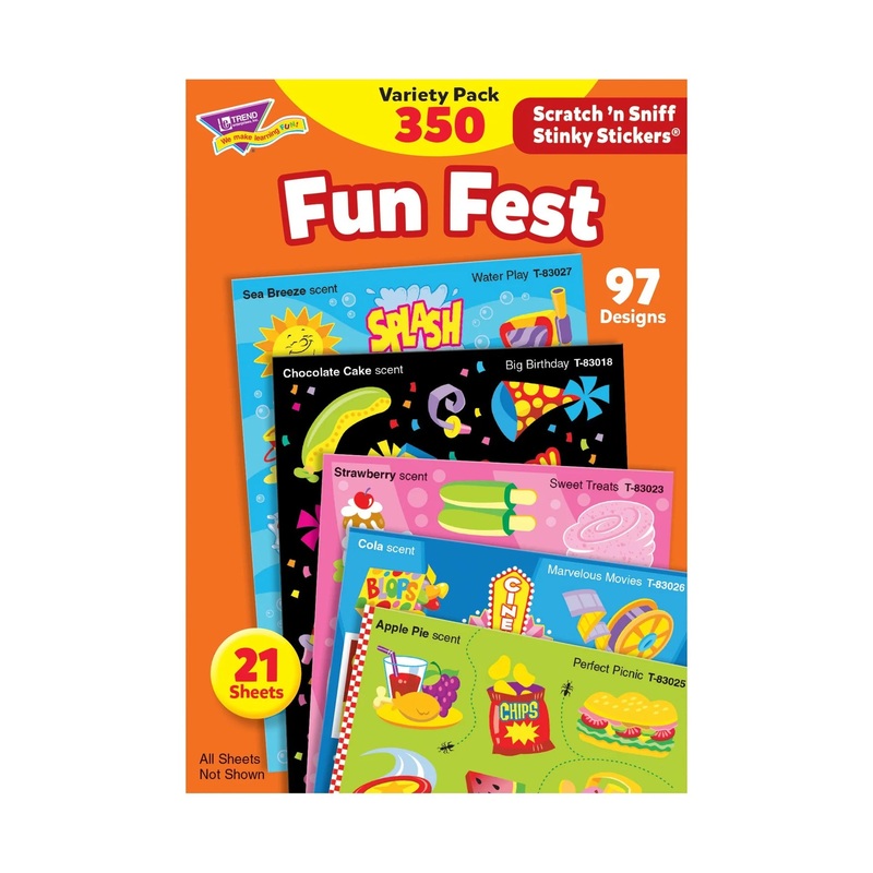 Fun Fest Scratch ‘n Sniff Stinky Stickers Variety Pack