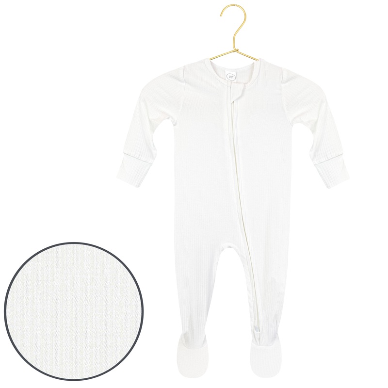 Wren Ribbed Zipper Footies