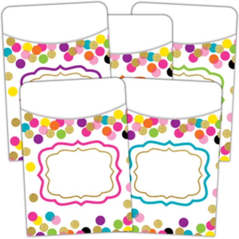 Confetti Library Pockets – Multi-Pack(C)