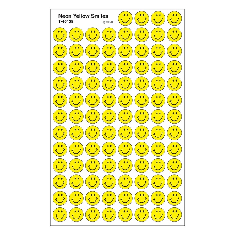 Neon Yellow Smiles superSpots Stickers
