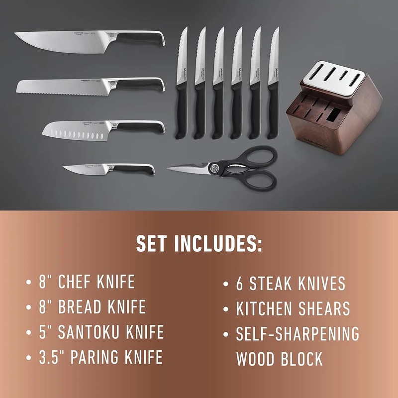 Premier SharpIN Knife Set with Sharpening Knife Block