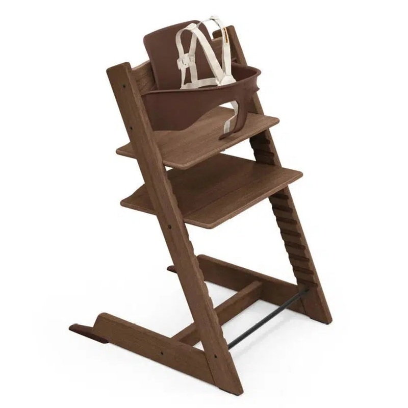 Stokke – Tripp Trapp Chair + Baby Set Bundle – Oak Warm Brown
