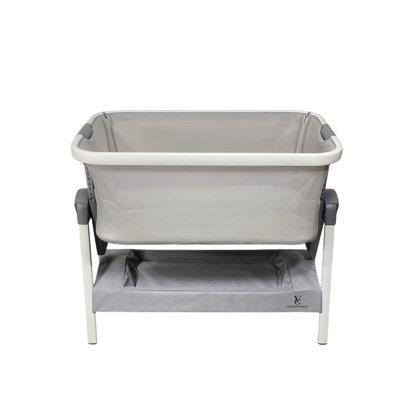 Venice Child California Dreaming Portable Bedside Bassinet, Gray