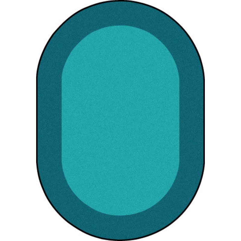 All Around Rug, 7’8″ x 10’9″ Oval, Teal