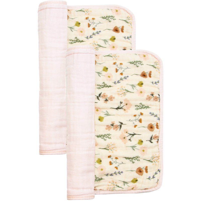 Cloud Muslin Burp Cloth 2 Pack – Rachel/Blush