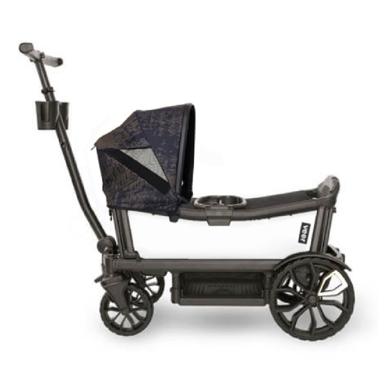 Veer Cruiser (2 Seater) Stroller Wagon + Canopy Bundle – Savanna White/Surf