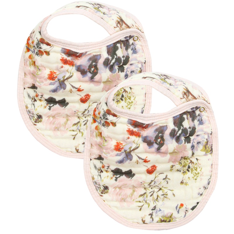 Cloud Muslin Bib 2 Pack – Nellie/Blush