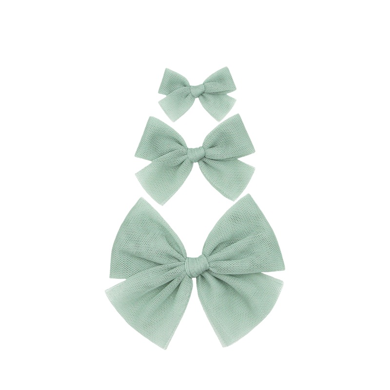 Tulle Bow – Sea Glass Clip