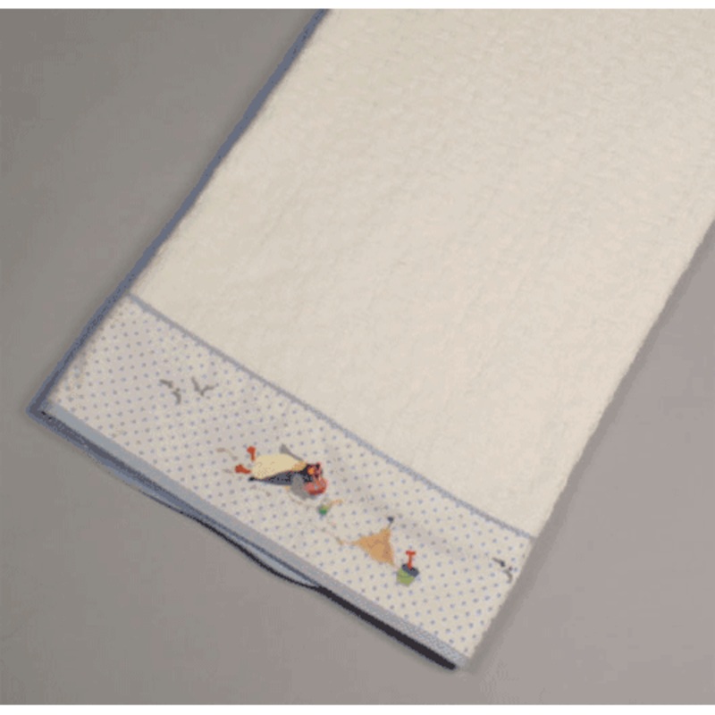 Gordonsbury Penguin Beach Party Crib Cotton Cable Blanket