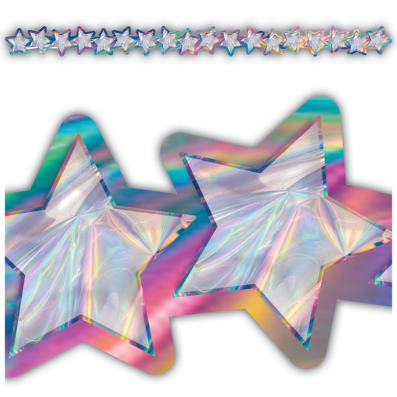 Iridescent Stars Die-Cut Border Trim(C)