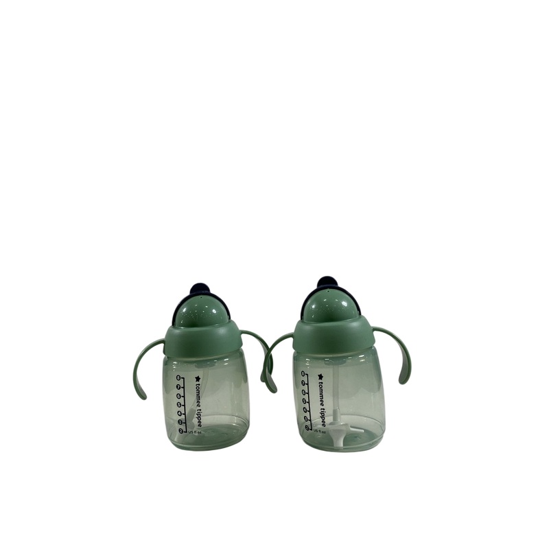 Tommee Tippee 10oz Weighted Straw Cup, 2 Pack, Green