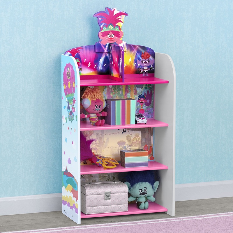 Trolls World Tour Wooden Playhouse 4-Shelf Bookcase