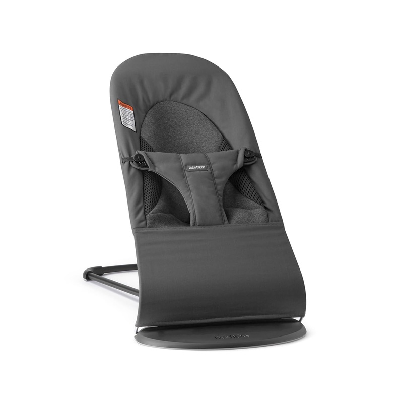 BabyBjorn Bouncer Balance, Dark Gray, Black Frame