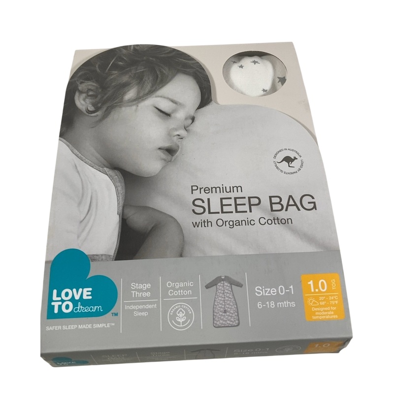 Love To Dream Sleep Bag Long Sleeve, 6-18 Months, Stellar White