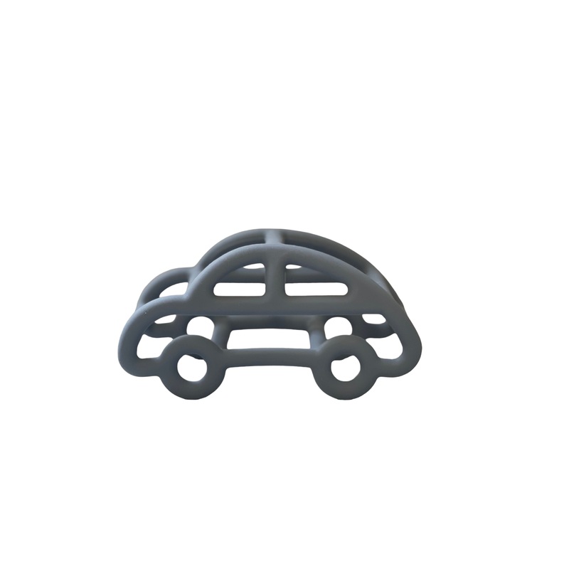 Three Hearts 3D Silicone Car Teether – Navy