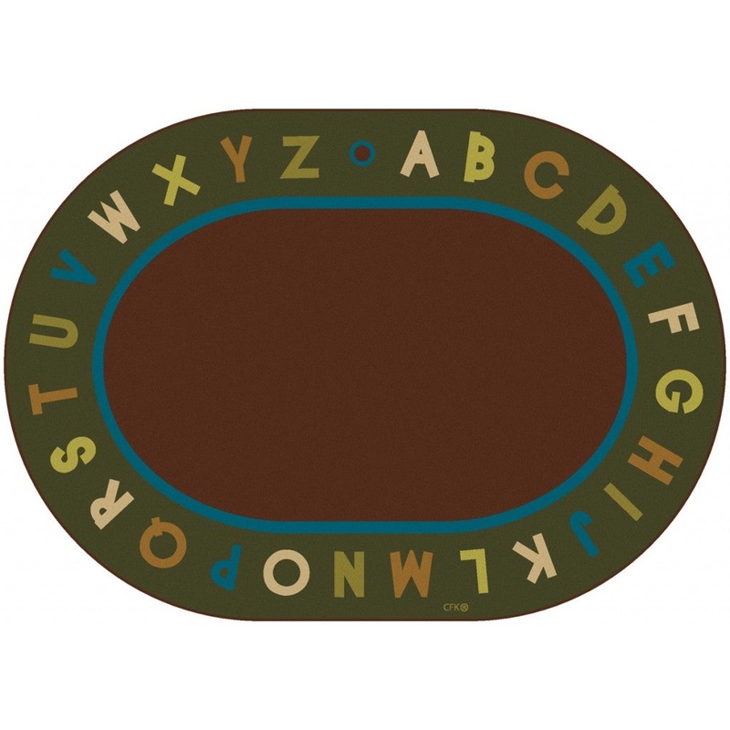 Alphabet Circletime Carpet Oval Nature Colors